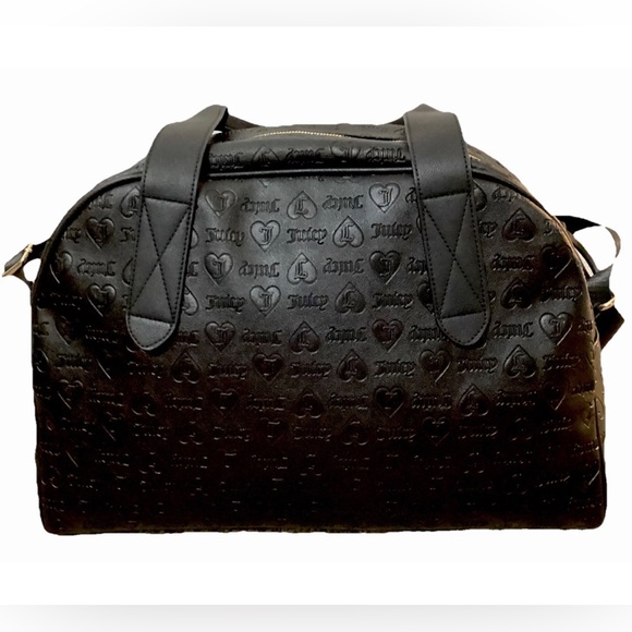 Juicy Couture Fashionista Dome Weekender Duffle Bag Liquorice Black & Wallet-NEW - Picture 2 of 11